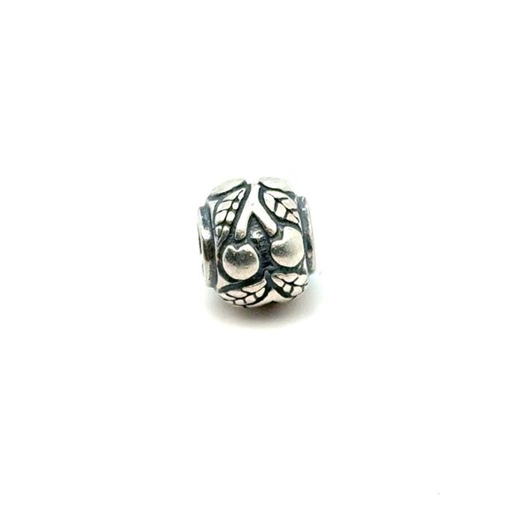 Silver Cherry Round Charm - Picture 1 of 4